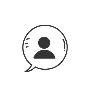 hand drawn doodle Speech bubble and avatar icon illustration