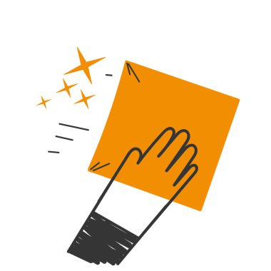 hand drawn doodle wipe clean illustration vector
