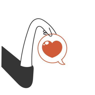 Karalama çizim tarzında el ele tutuşma aşk yorumu