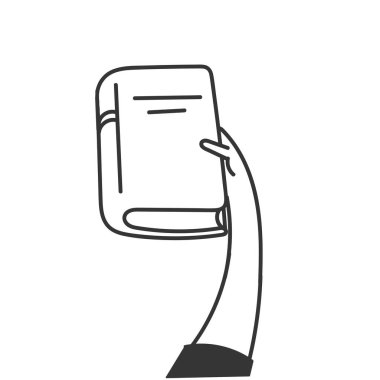 Karalama el çizim tarzında el ele tutuşmalar.