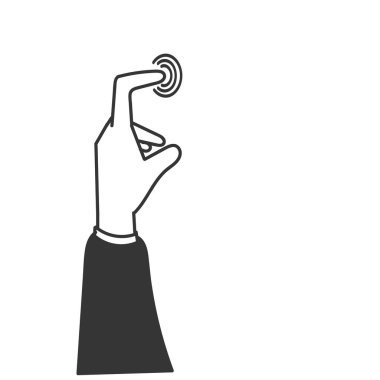 parmak dokun ve dokun jest ikonu karalaması