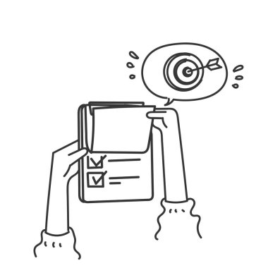 karalama listesi panosu ve dart tahtası oku