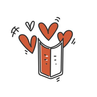 Kalkan illüstrasyon simgesi ile aşk işaretini karala