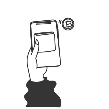 Kripto cüzdan çizim vektörünü karala