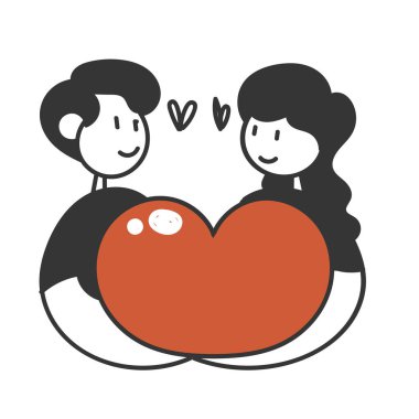 Büyük aşkı bir arada tutan karalama yapan adam.