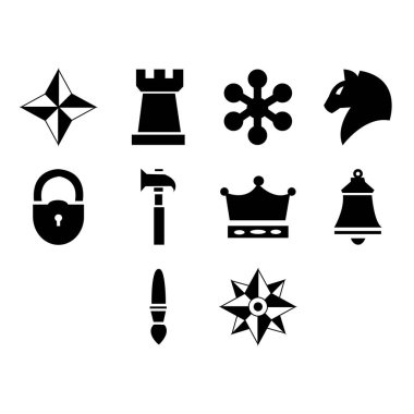 Ortaçağ simge vektörünün koleksiyonu
