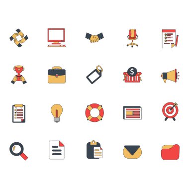 iş simgesi vektörü koleksiyonu