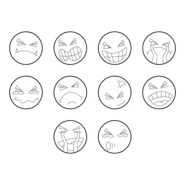 küre duygu simgesi vektörünün koleksiyonu