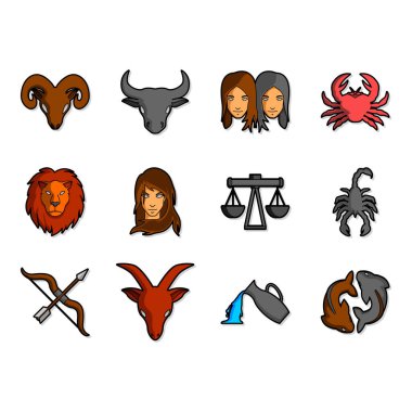 Zodiac simge vektörünün koleksiyonu
