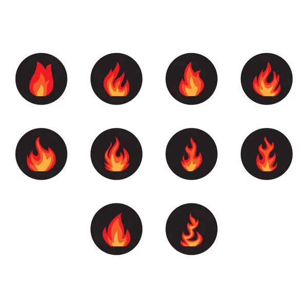 Yangın simge vektör topluluğu