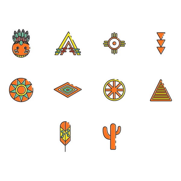 Collection Vecteur Icônes Tribales — Image vectorielle