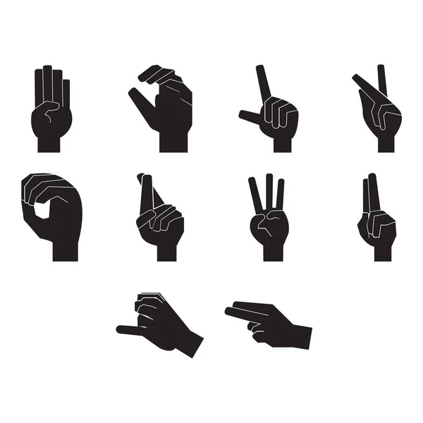 Collection Hand Icon Vector — Stock Vector