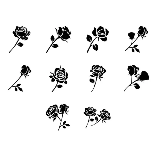 Collection Rose Icon Vector Royalty Free Stock Vectors