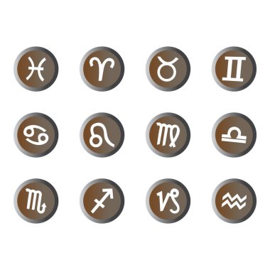 Zodiac simge vektörünün koleksiyonu