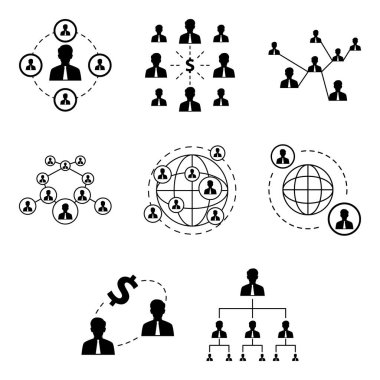 collection of organization icon vector clipart