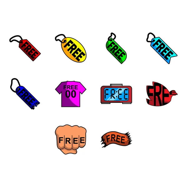 boş etiket simgesi vektörü koleksiyonu