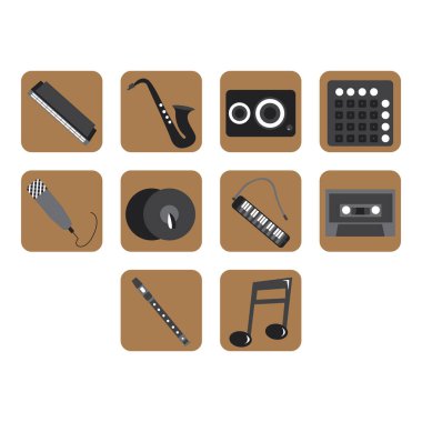 Müzik simgesi vektörü koleksiyonu