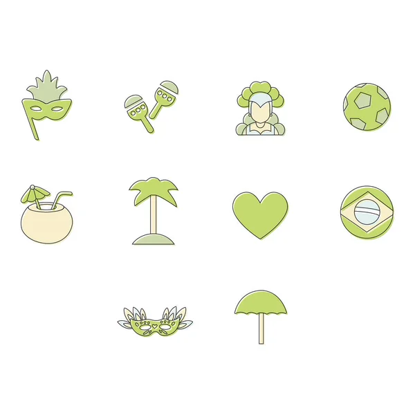 Rio karnaval ikon vektörünün koleksiyonu