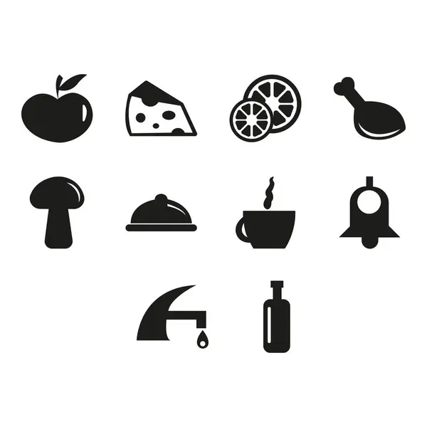 yiyecek ikonu vektörü koleksiyonu