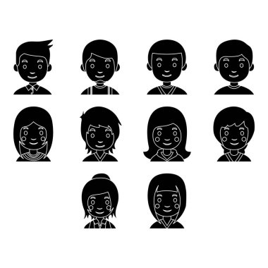 Genç simge vektörünün koleksiyonu