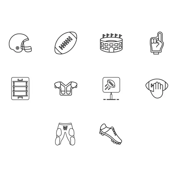 Amerikan futbolu ikon vektörü koleksiyonu