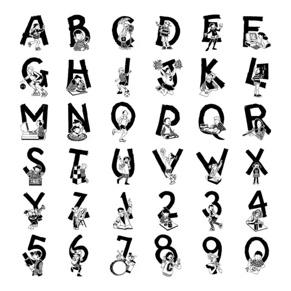 ergen yazı tipi vektörü koleksiyonu