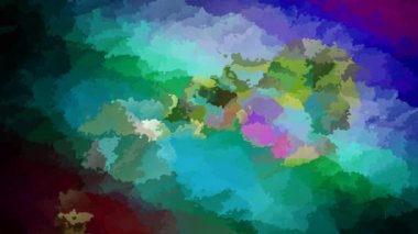 abstract animated twinkling stained background full HD seamless loop video - watercolor splotch liquid effect - color blue green turquoise pink violet