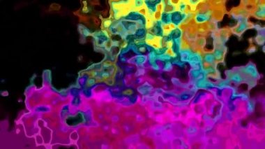 abstract animated twinkling stained background full HD seamless loop video - watercolor splotch liquid effect - rainbow full color spectrum - magenta, pink, red, orange, yellow, green, blue, violet, purple