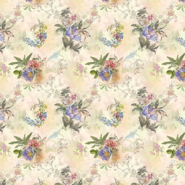 Pakistan Dijital HD Her Yerde Dijital Kurtis Tasarımı İçin Çiçek Deseni Tasarımı