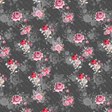 Pakistan Dijital HD Her Yerde Dijital Kurtis Tasarımı İçin Çiçek Deseni Tasarımı