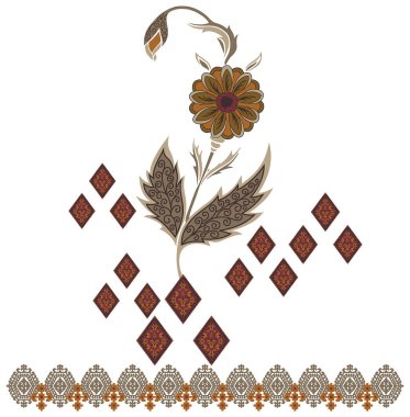 Dijital tekstil çiçeği ve güzel ve yeni bir tarz bırakıyor.