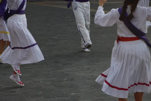Baskisk Dansfestival Gatan — Stockfoto