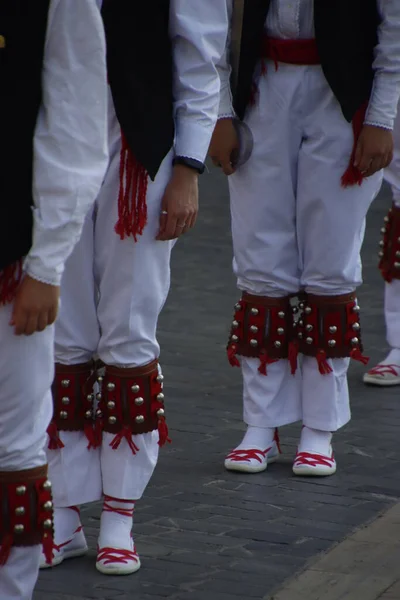 Фестиваль Баскских Танцев Улице — стоковое фото