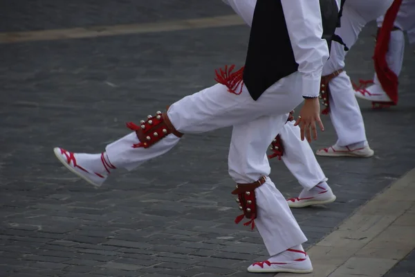 Baskisches Tanzfest Auf Der Straße — Stockfoto