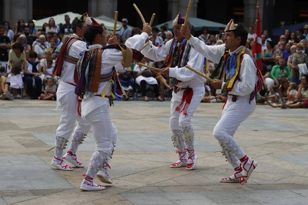 stock image Folk dancers in Basque Country