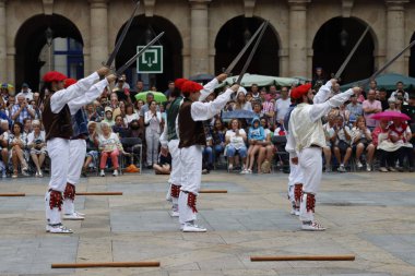 Basque folk dance street festival