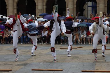 Basque folk dance street festival