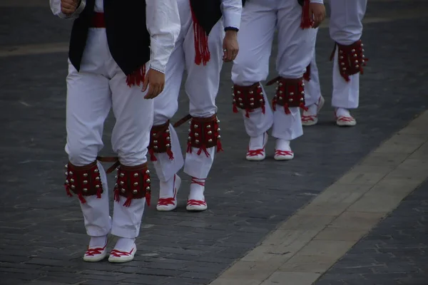 Baskische Tanzausstellung Auf Der Straße — Stockfoto