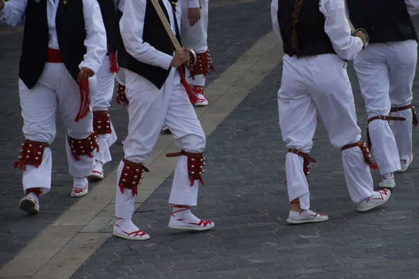 Baskische Danstentoonstelling Straat — Stockfoto