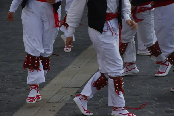Baskische Tanzausstellung Auf Der Straße — Stockfoto