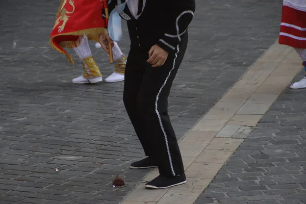Sokakta Bask Halk Dansçısı — Stok fotoğraf