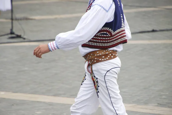Dançarinos Folclóricos Eslovacos Festival Rua — Fotografia de Stock