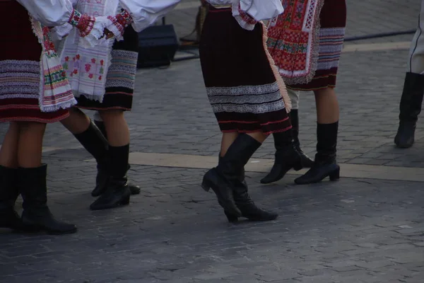 축제에 슬로바키아 무용수들 — 스톡 사진