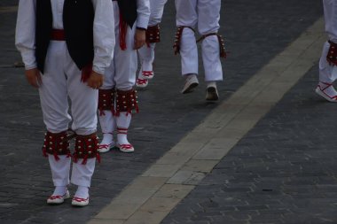 Basque folk dance in the street
