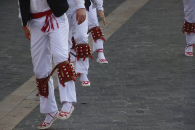 Basque folk dance in the street