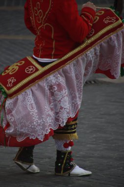 Basque folk dance in the street