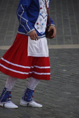 Basque folk dance in the street