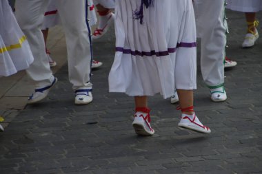 Basque folk dance in the street