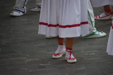 Basque folk dance in the street