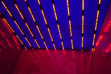 Abstract lights background in a dark room